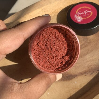 Pearl Powder Pigments jar in the shade 'Burnt Umber'.