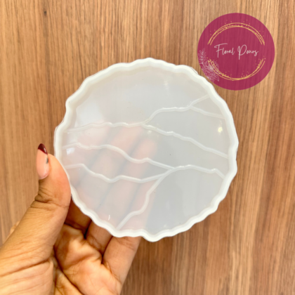 4 inch agate vein coaster silicone mould