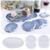 Geode tray and coaster set