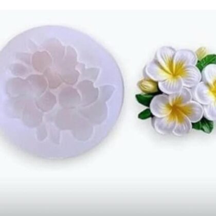 Plumeria flower candle mould