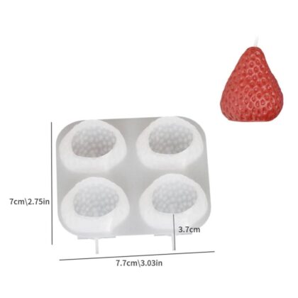 Strawberry candle mould