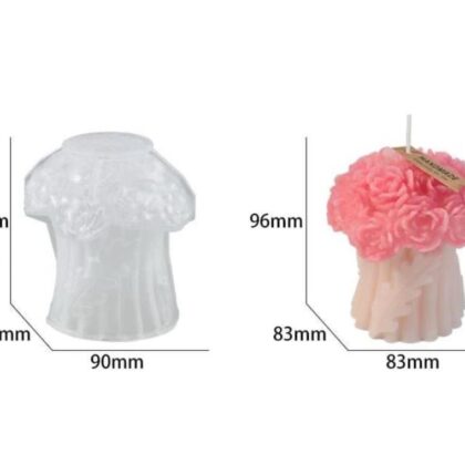 Rose bundle candle mould