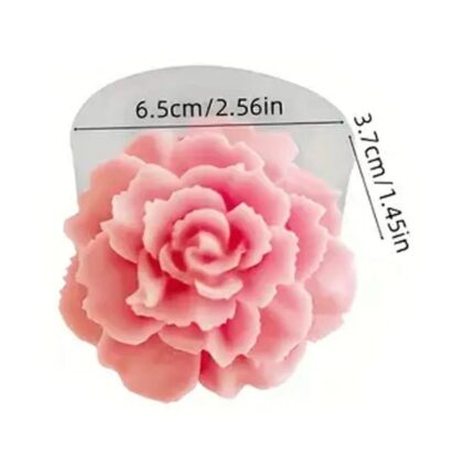Peony flower candle mould