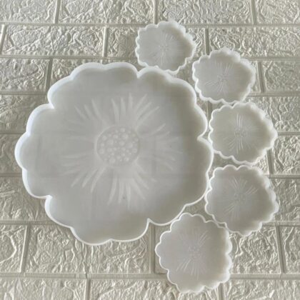 Flower tray with 4 coaster