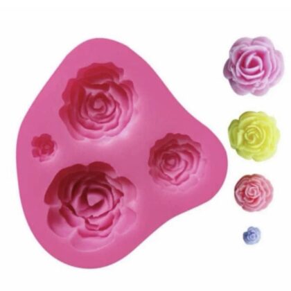 Mini rose  candle mould