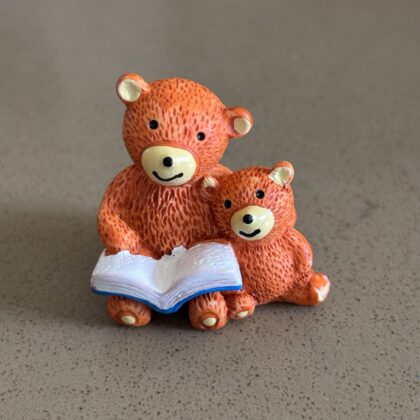 Mother teddy with baby miniature